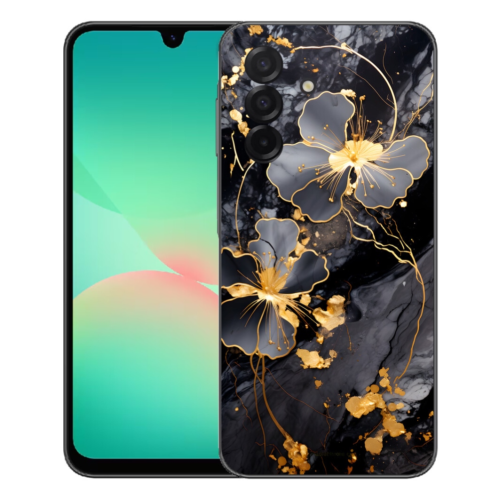 Gélový kryt mmCase na Samsung Galaxy A27 5G - zlaté kvety