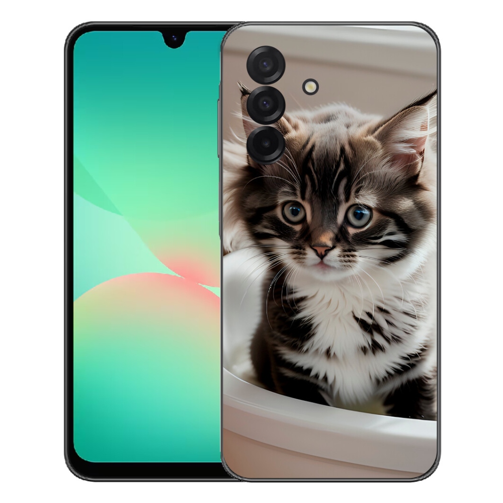 Gélový kryt mmCase na Samsung Galaxy A27 5G - zvedavé mačiatko