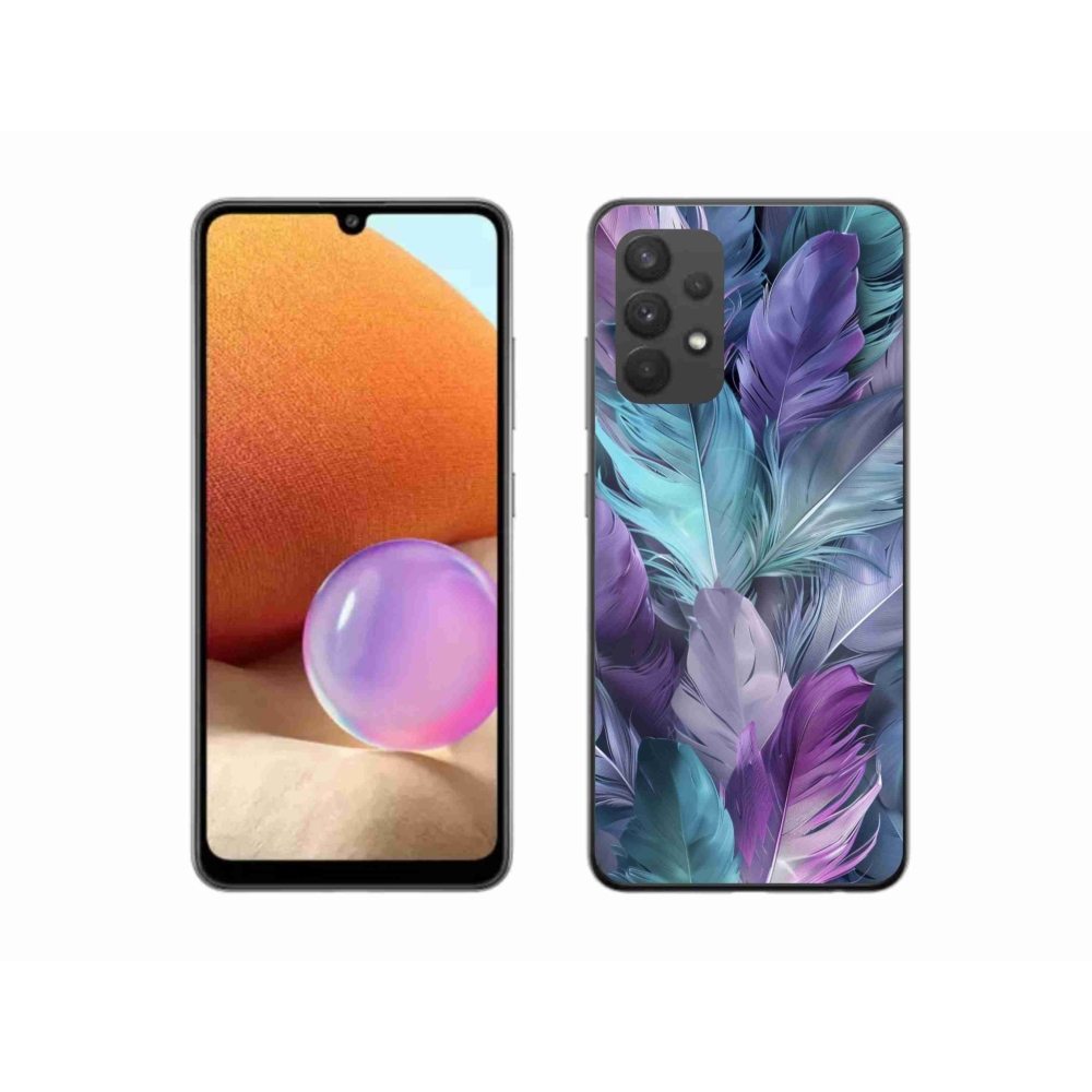 Gélový kryt mmCase na Samsung Galaxy A32 4G - farebné perie 2