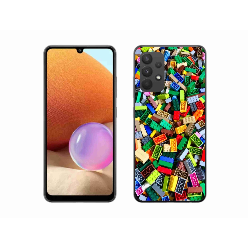 Gélový kryt mmCase na Samsung Galaxy A32 4G - farebné stavebné kocky