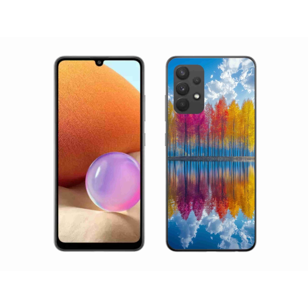 Gélový kryt mmCase na Samsung Galaxy A32 4G - farebné stromy