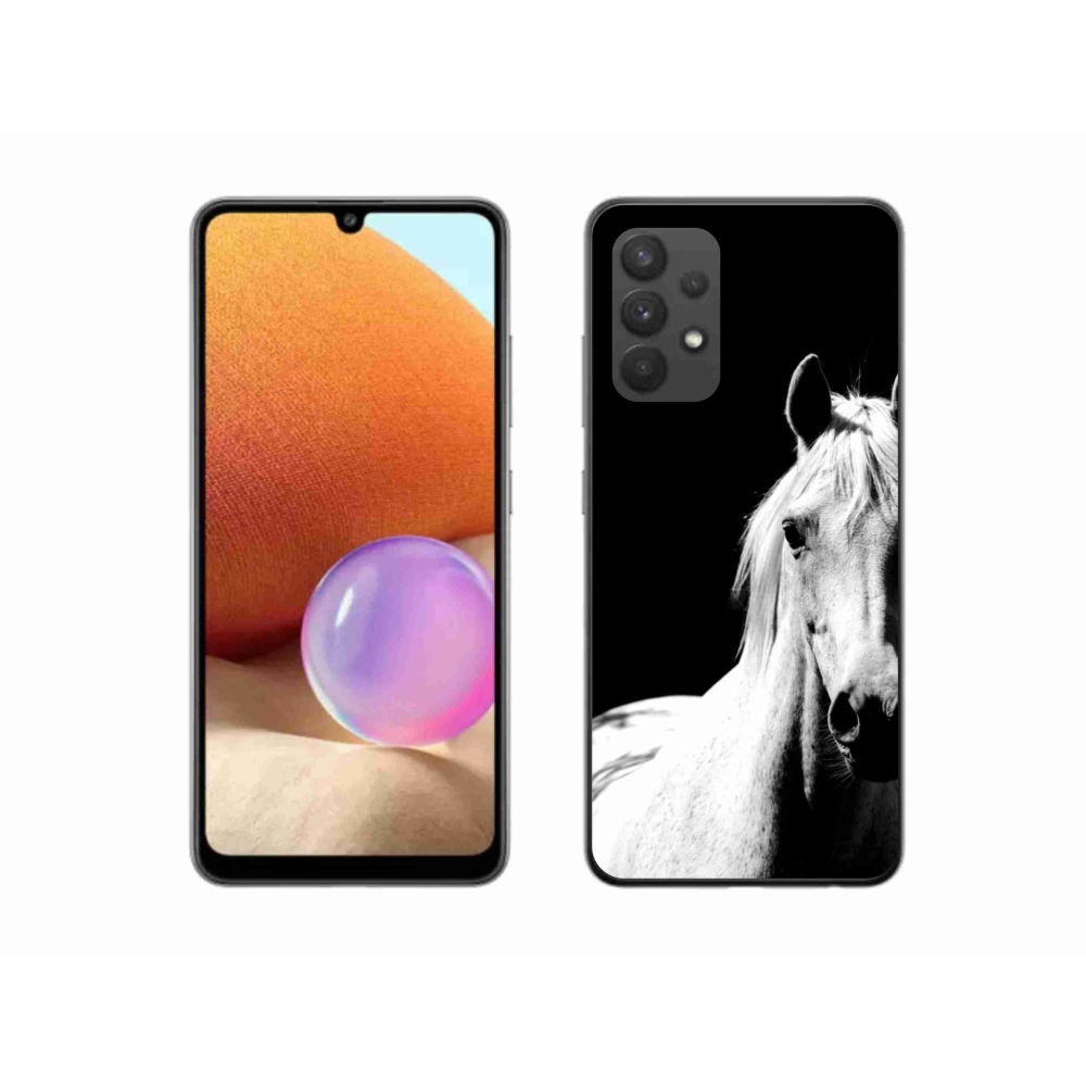 Gélový kryt mmCase na Samsung Galaxy A32 4G - biely kôň 5