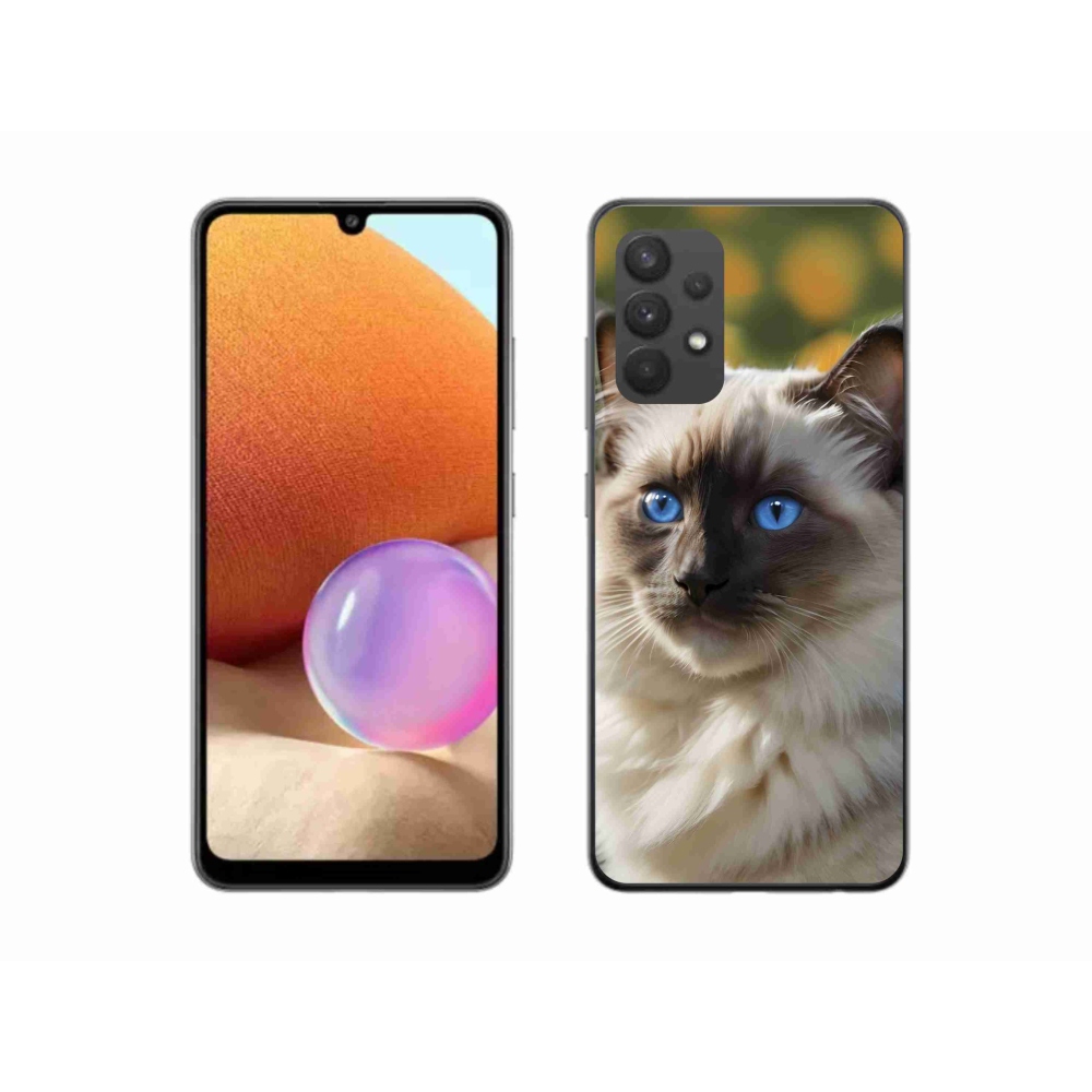 Gélový kryt mmCase na Samsung Galaxy A32 4G - biely ragdoll