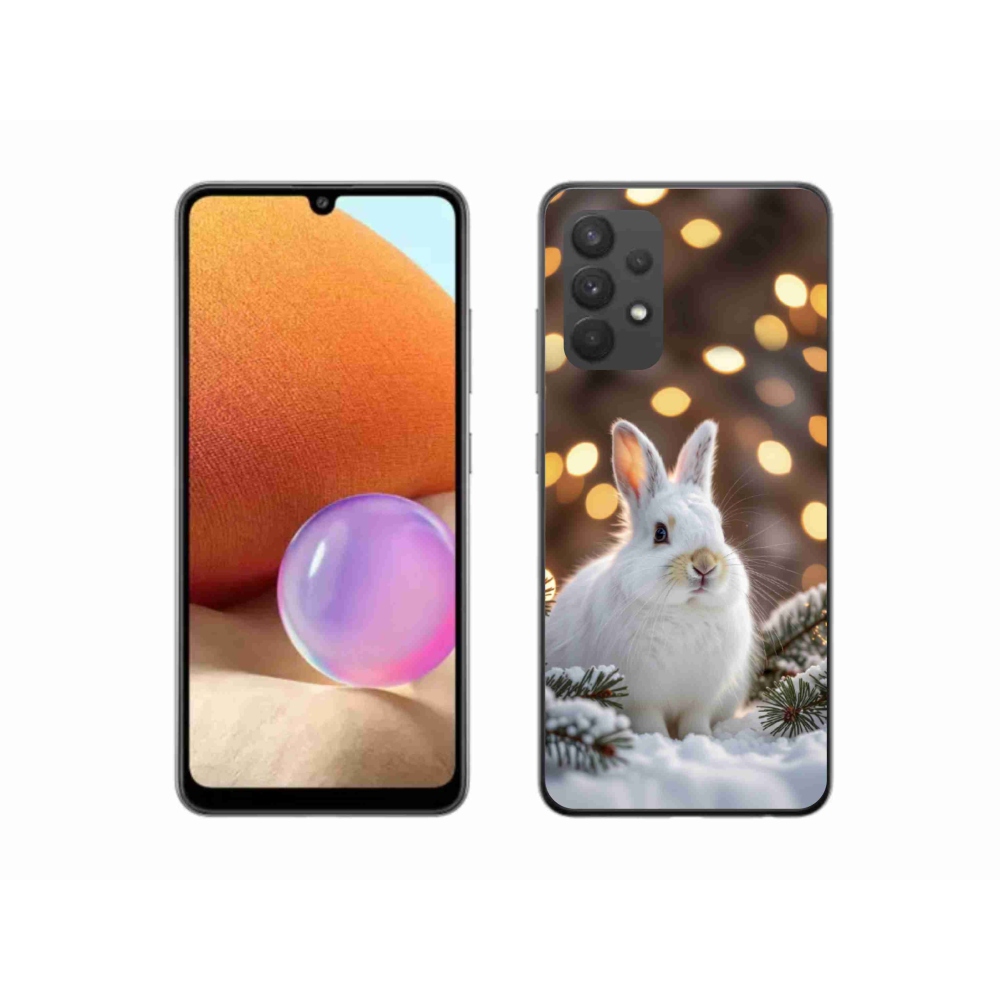 Gélový kryt mmCase na Samsung Galaxy A32 4G - biely zajac
