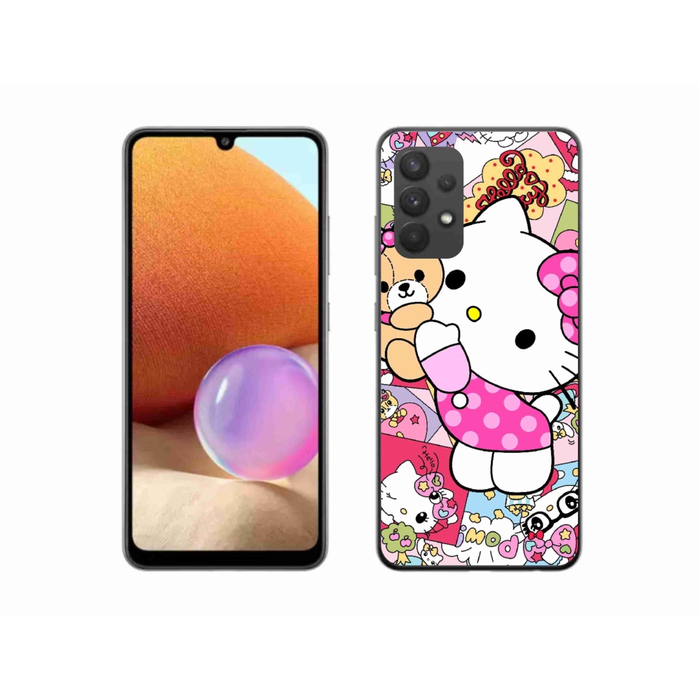Gélový kryt mmCase na Samsung Galaxy A32 4G - cute kitty
