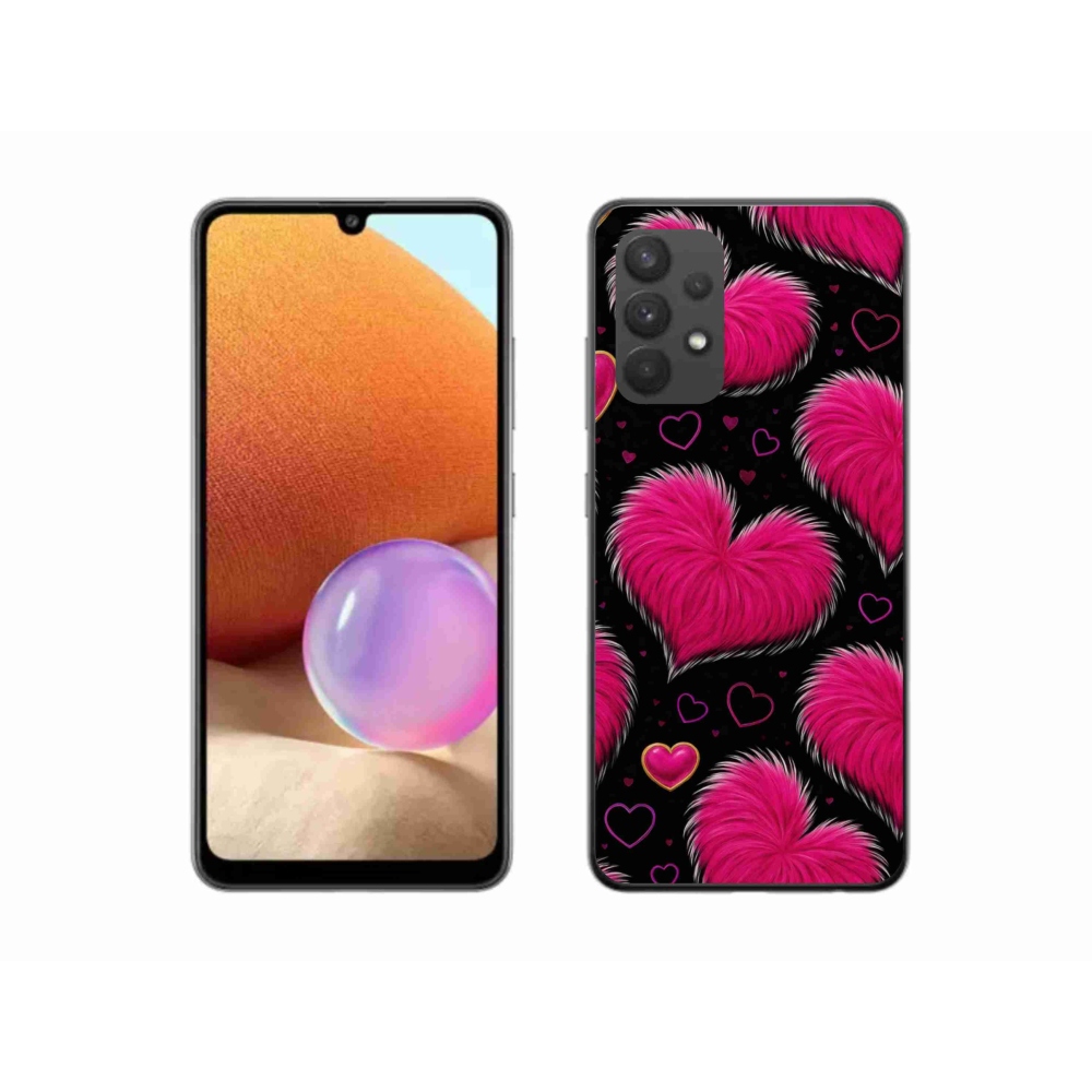 Gélový kryt mmCase na Samsung Galaxy A32 4G - hebké srdce