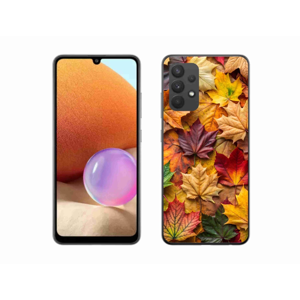 Gélový kryt mmCase na Samsung Galaxy A32 4G - javorové listy 2