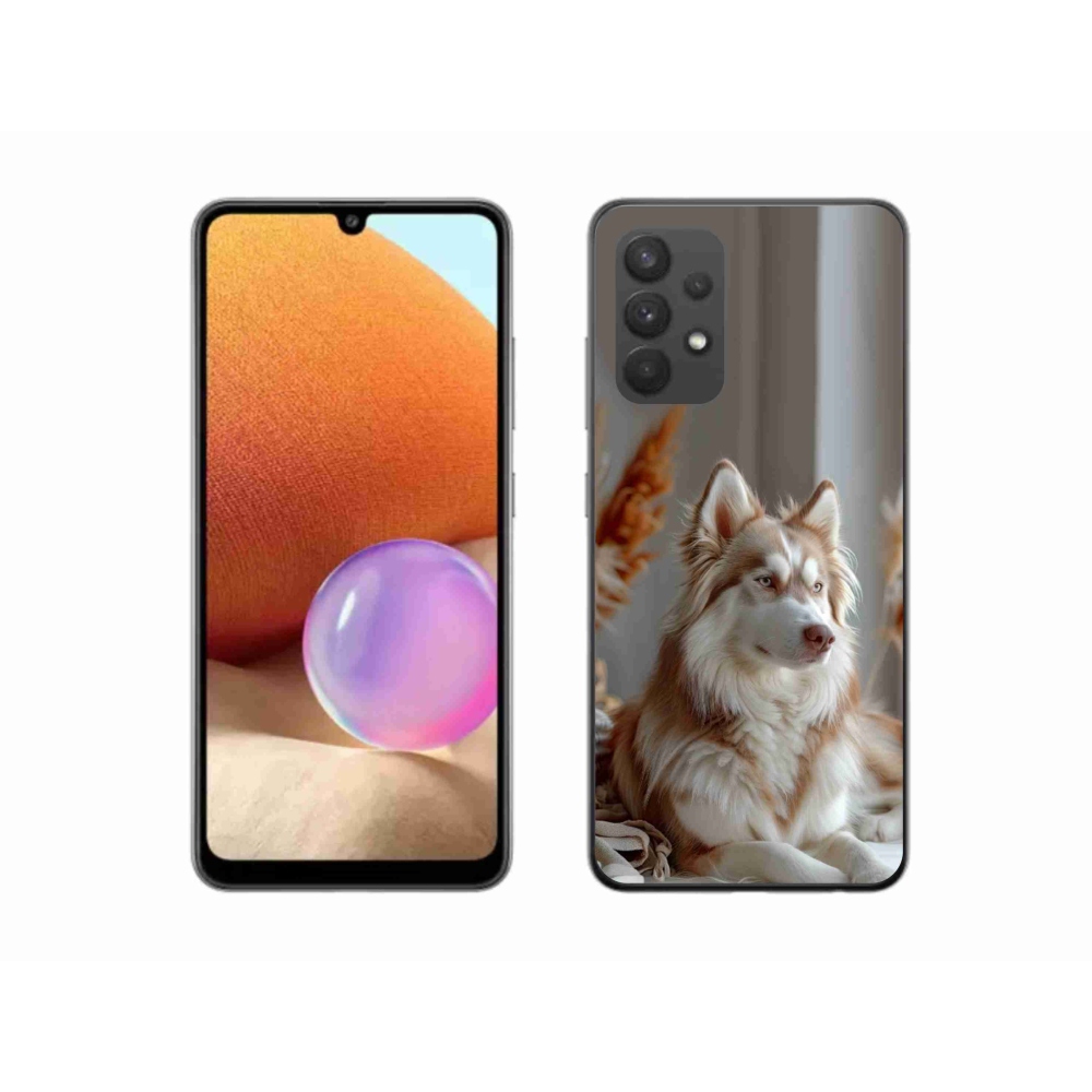 Gélový kryt mmCase na Samsung Galaxy A32 4G - pokojný sibírsky husky