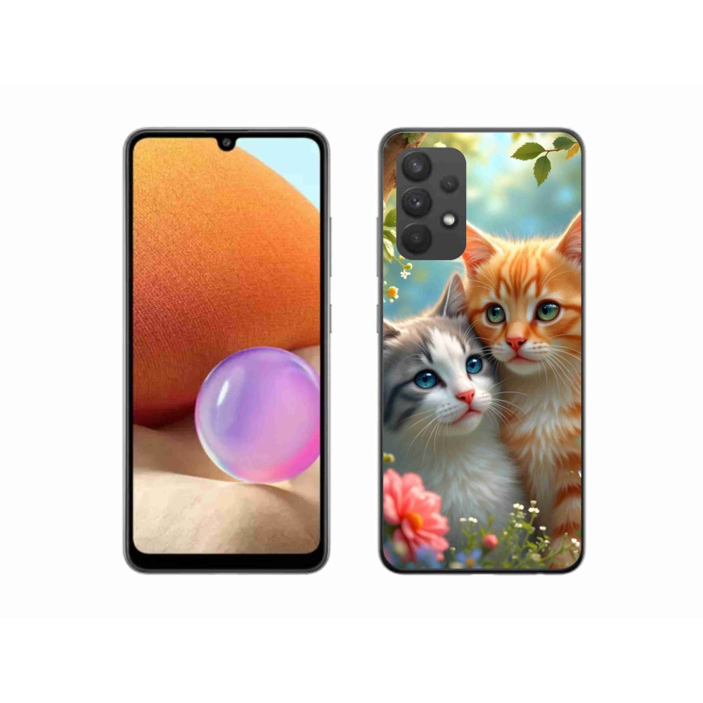 Gélový kryt mmCase na Samsung Galaxy A32 4G - mačacia láska 2