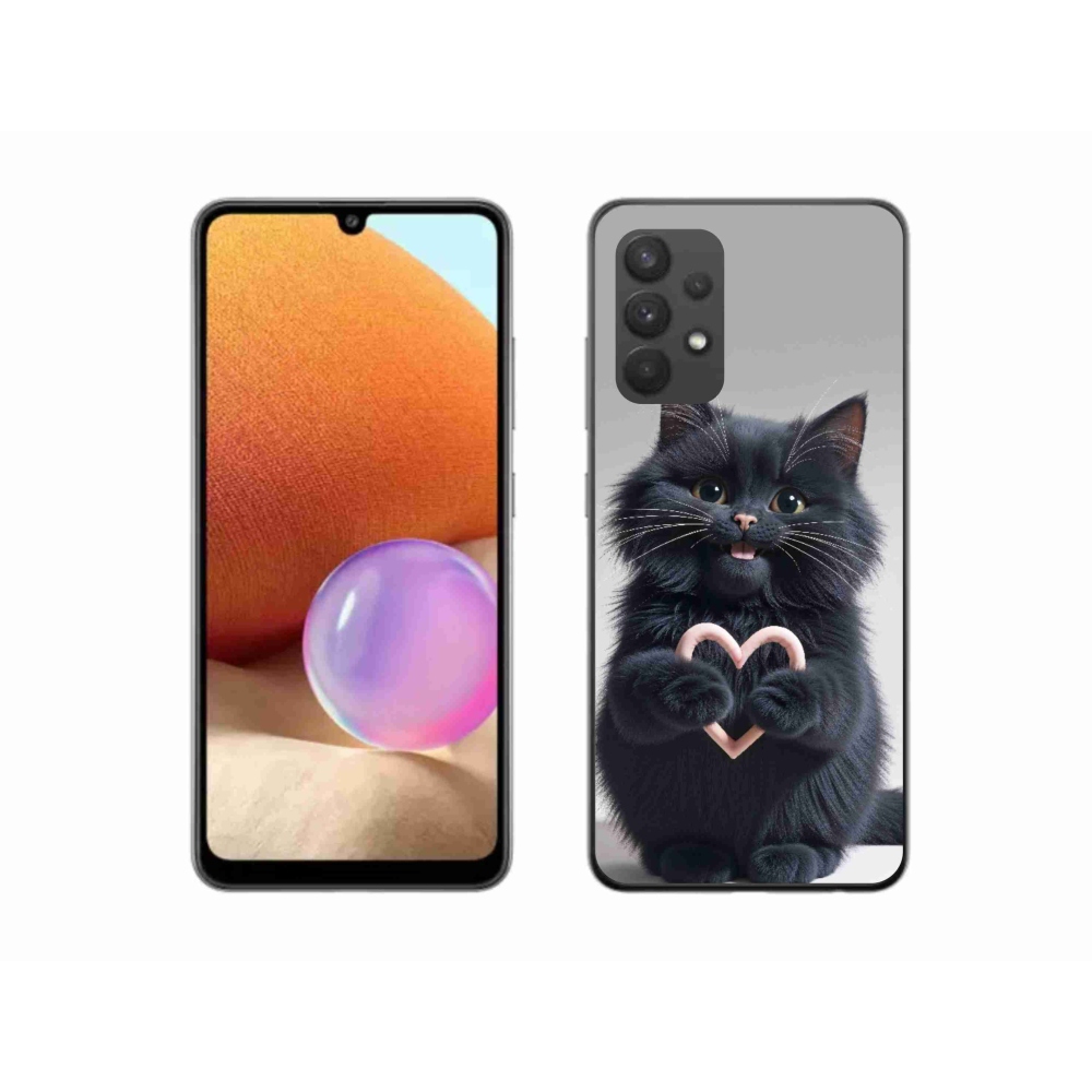 Gélový kryt mmCase na Samsung Galaxy A32 4G - mačacia láska 3