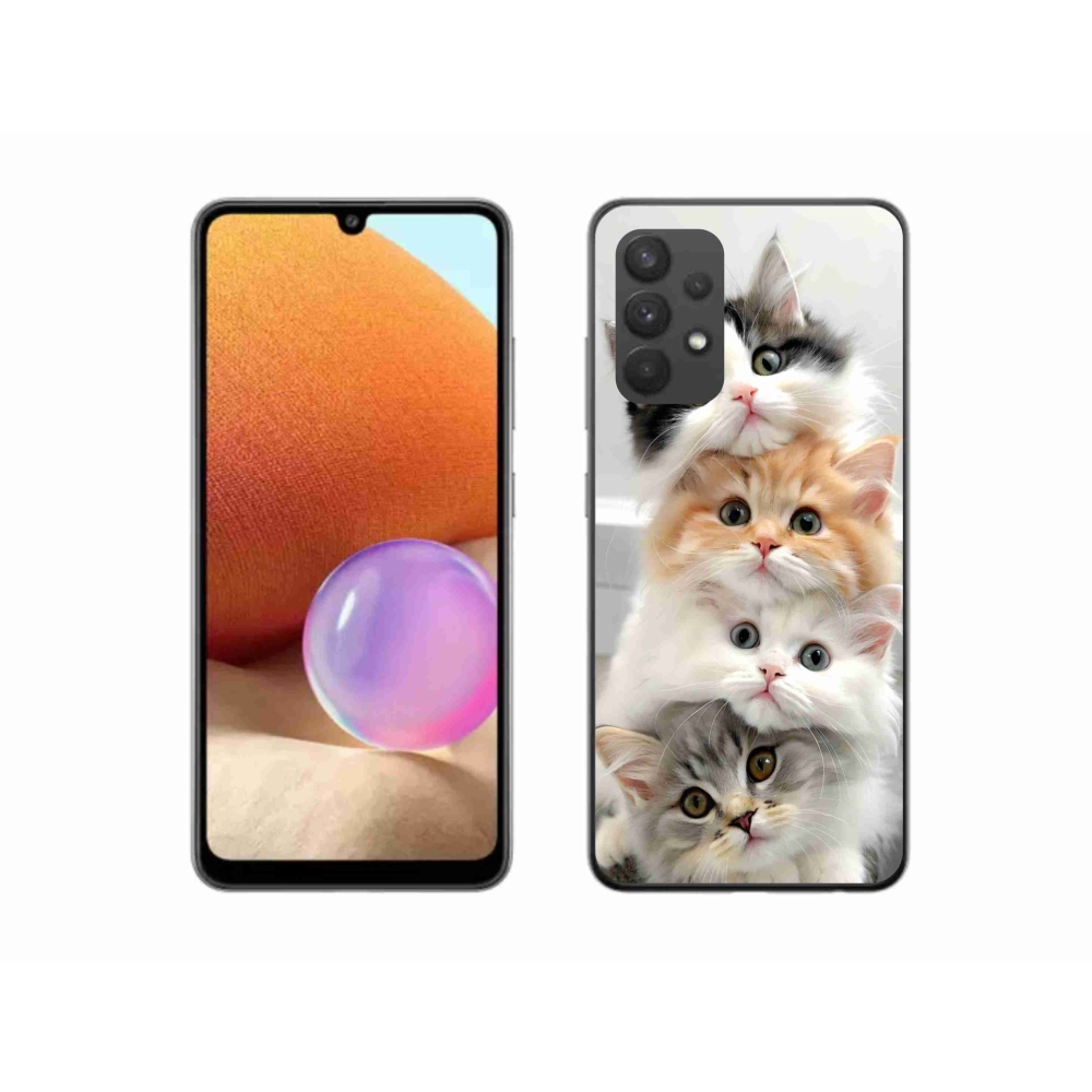 Gélový kryt mmCase na Samsung Galaxy A32 4G - mačacia partia