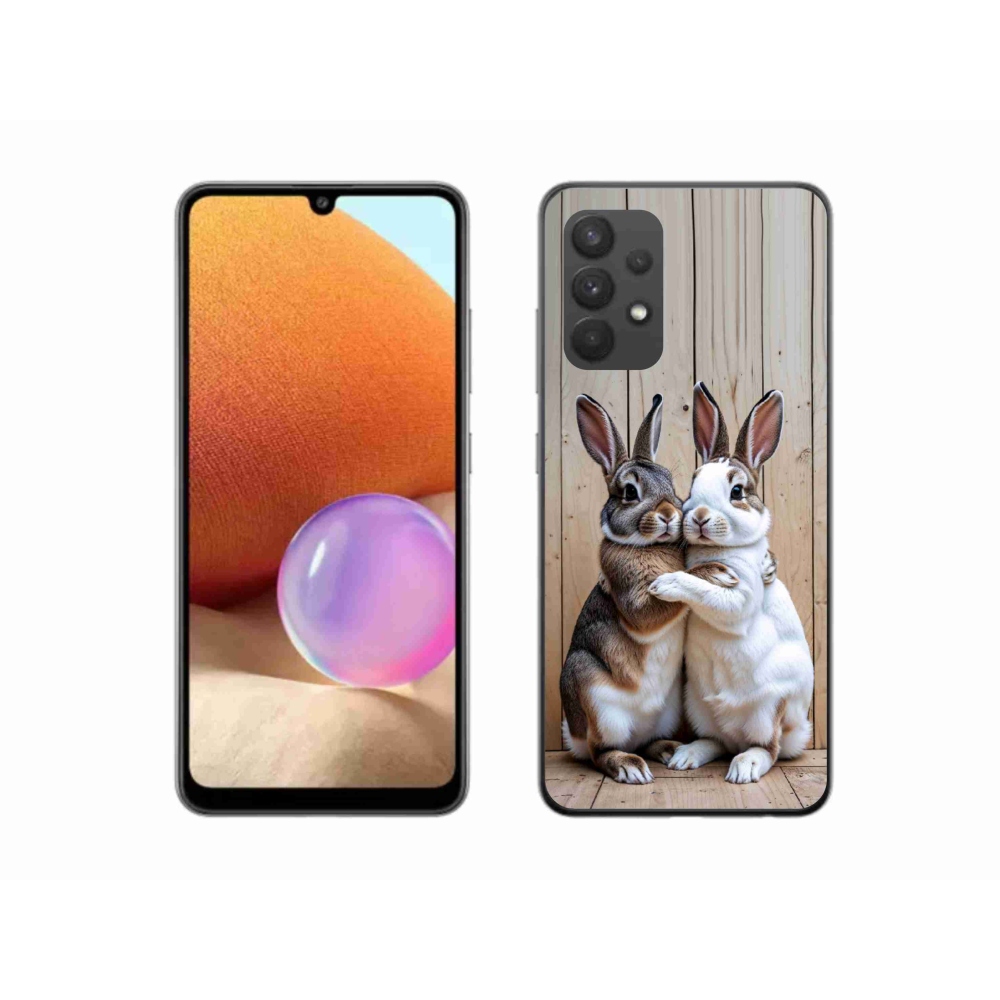 Gélový kryt mmCase na Samsung Galaxy A32 4G - králičie pár