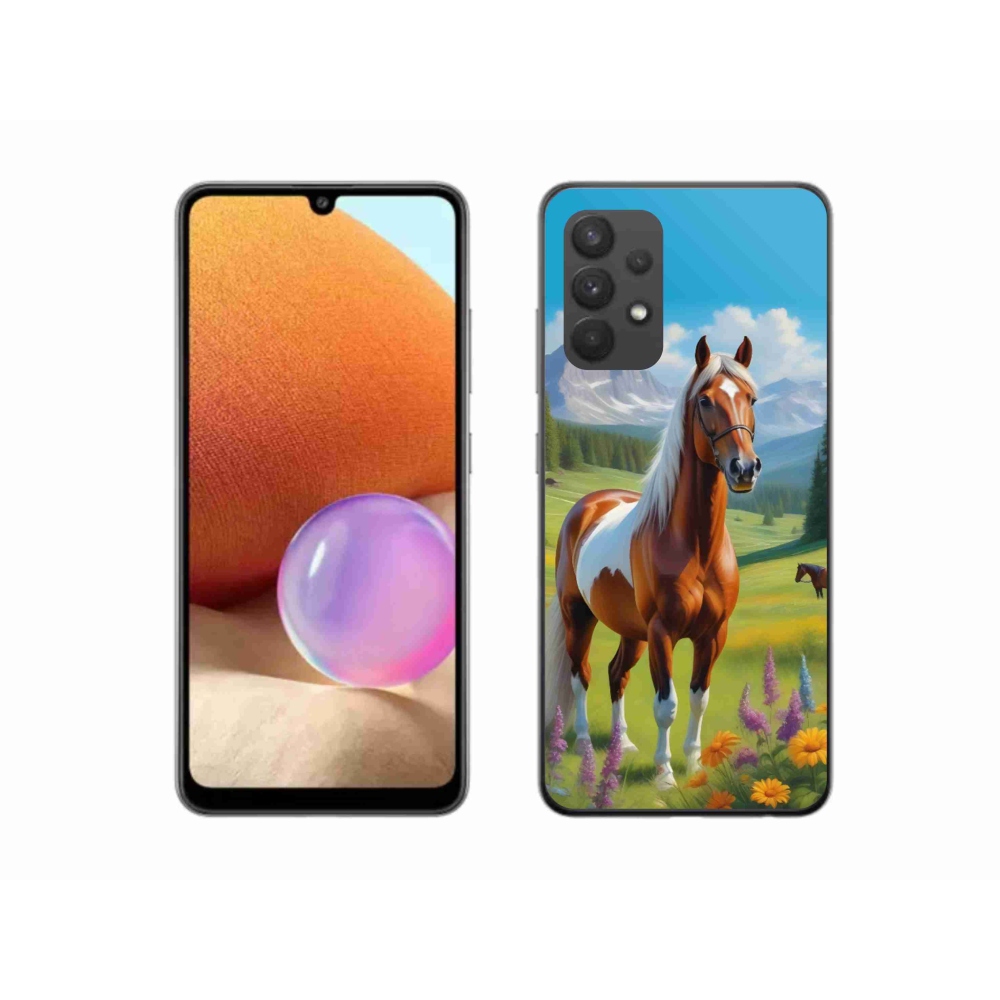 Gélový kryt mmCase na Samsung Galaxy A32 4G - kôň na lúke