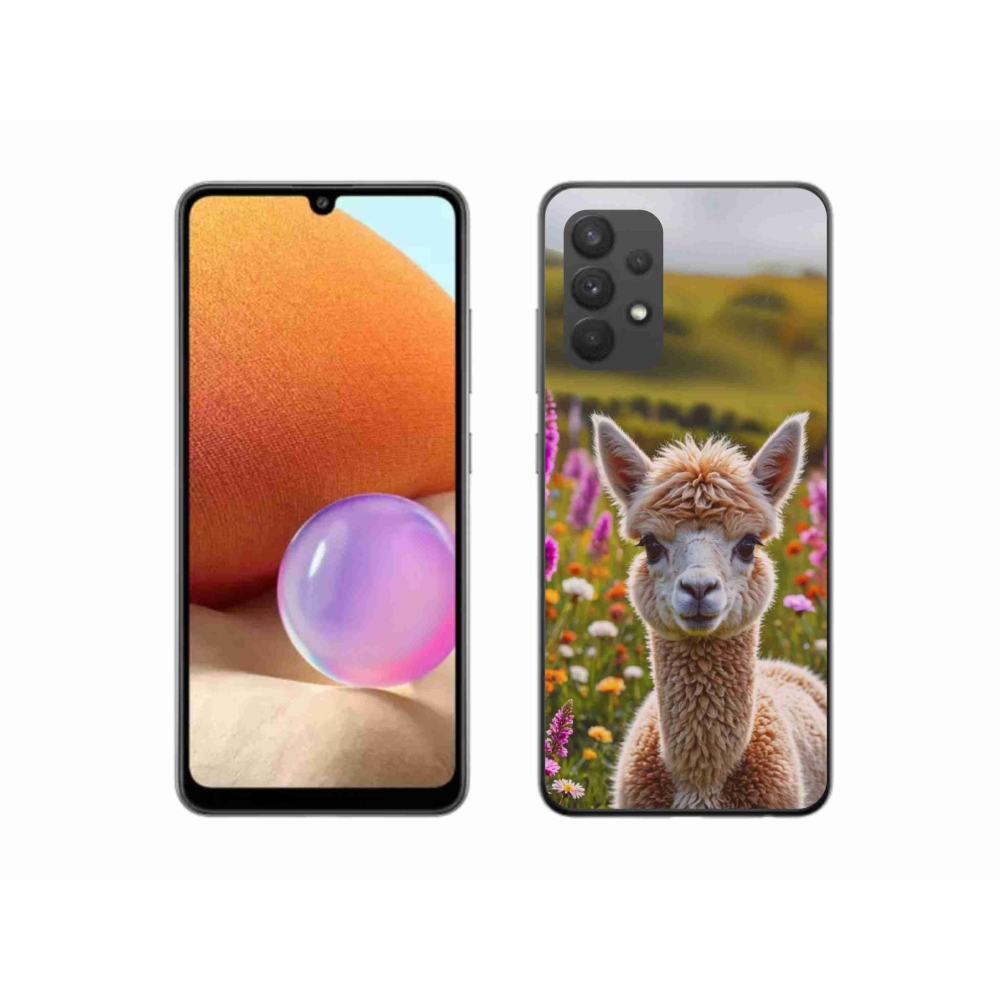 Gélový kryt mmCase na Samsung Galaxy A32 4G - lama na lúke