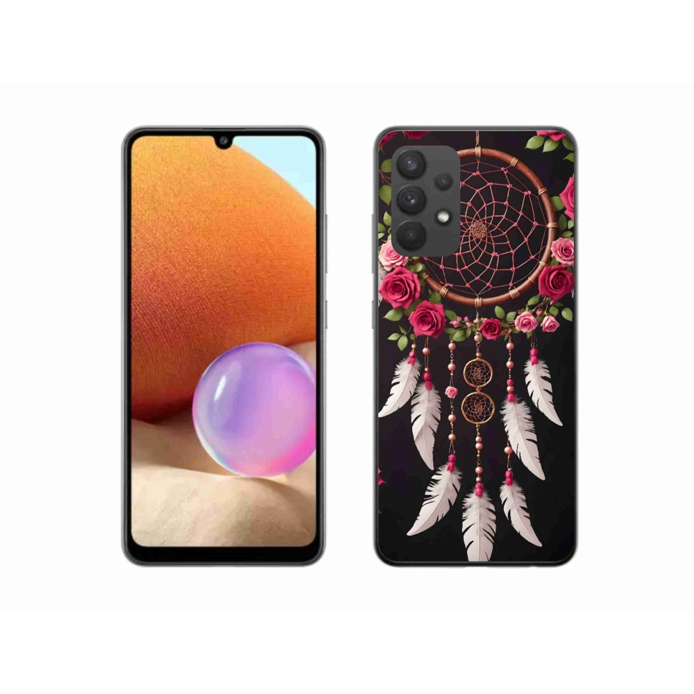Gélový kryt mmCase na Samsung Galaxy A32 4G - lapač snov s ružami
