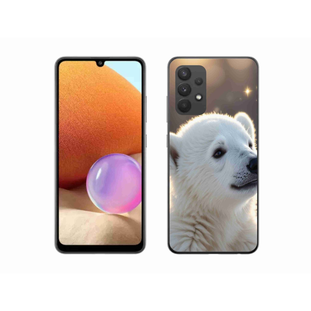 Gélový kryt mmCase na Samsung Galaxy A32 4G - ľadový medveď