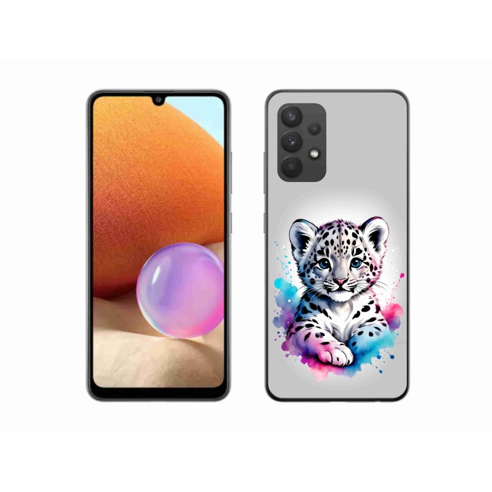 Gélový kryt mmCase na Samsung Galaxy A32 4G - leopardej mláďa