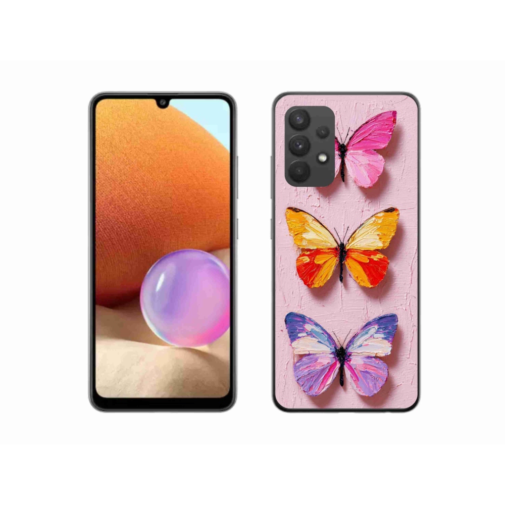 Gélový kryt mmCase na Samsung Galaxy A32 4G - motýlia trojica