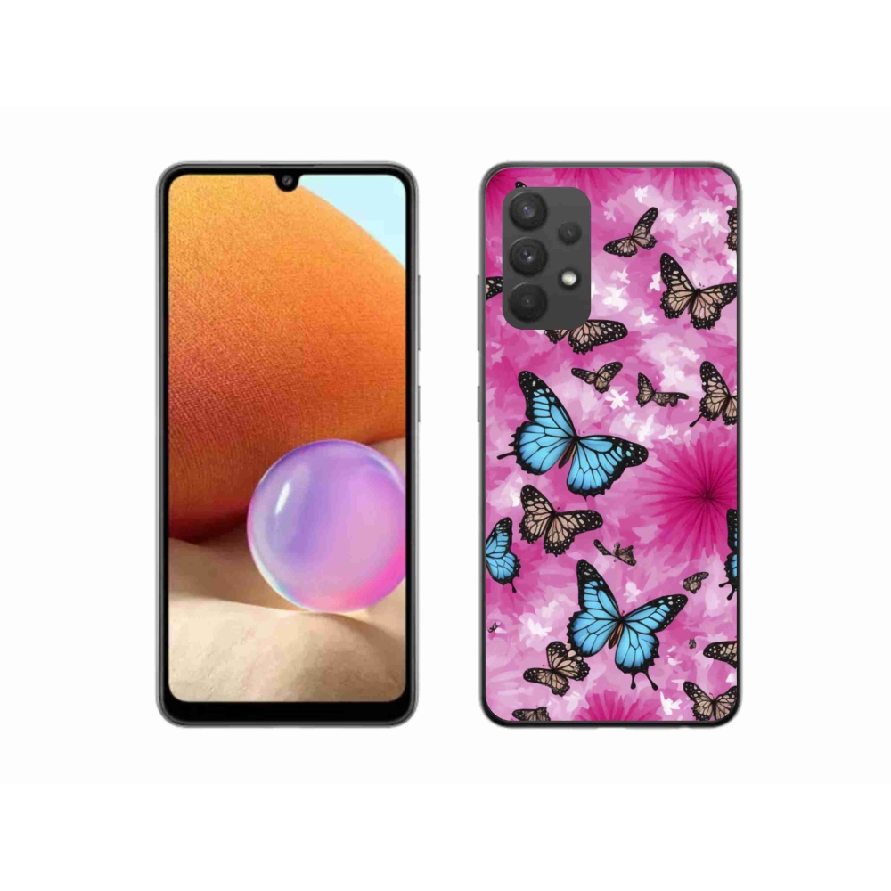 Gélový kryt mmCase na Samsung Galaxy A32 4G - motýlia záhrada