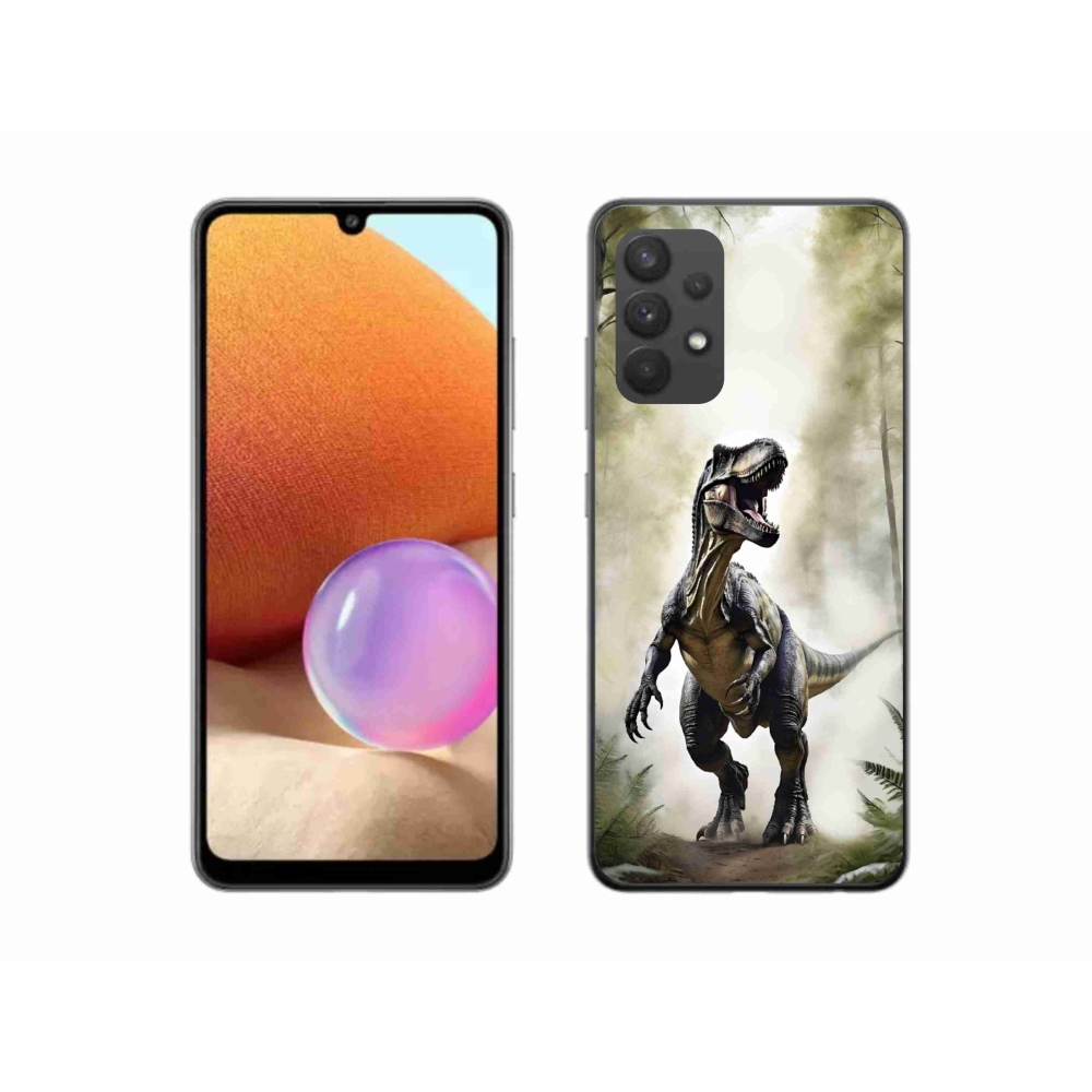 Gélový kryt mmCase na Samsung Galaxy A32 4G - naštvaný T-Rex