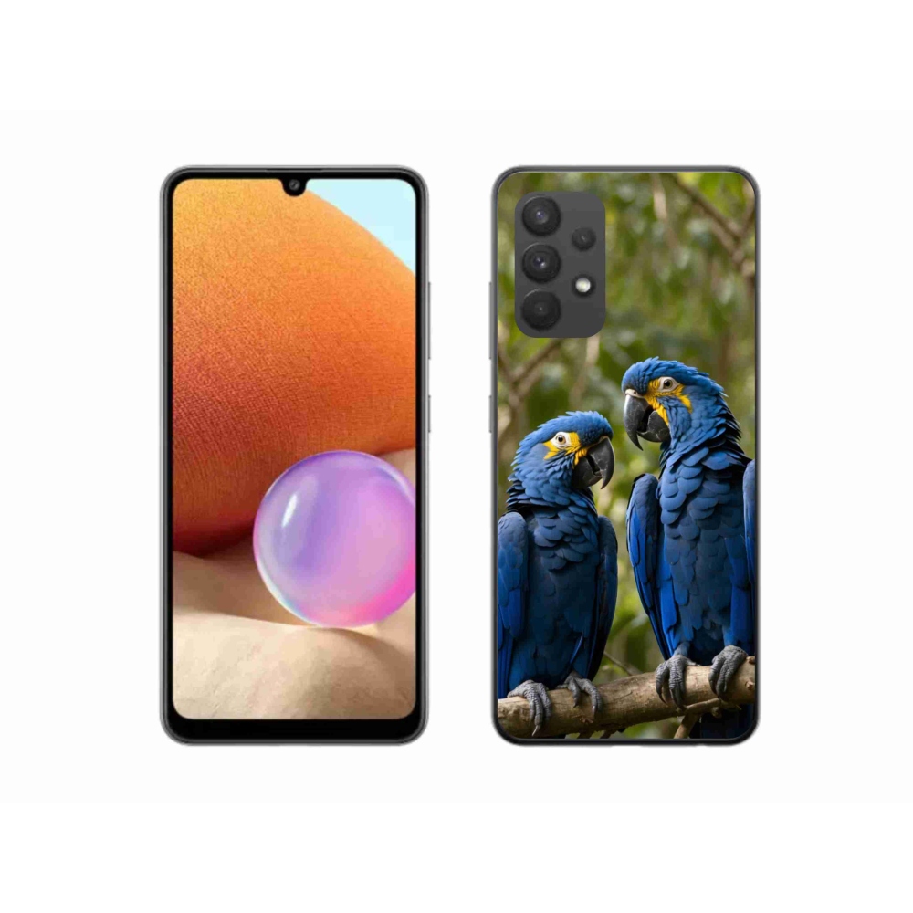 Gélový kryt mmCase na Samsung Galaxy A32 4G - papagájové duo