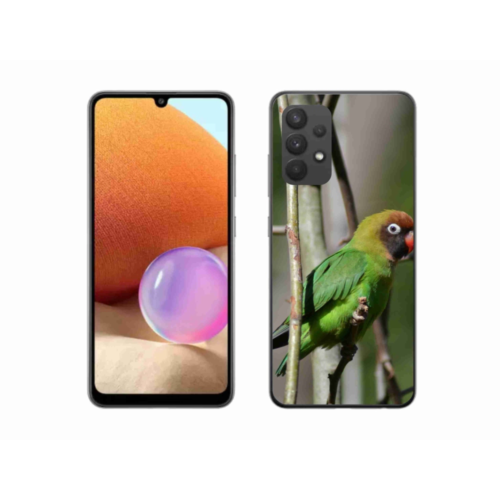 Gélový kryt mmCase na Samsung Galaxy A32 4G - papagáj agapornis