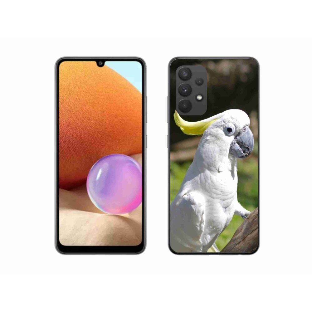 Gélový kryt mmCase na Samsung Galaxy A32 4G - papagáj kakadu 2