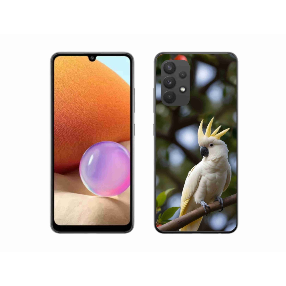 Gélový kryt mmCase na Samsung Galaxy A32 4G - papagáj kakadu 3