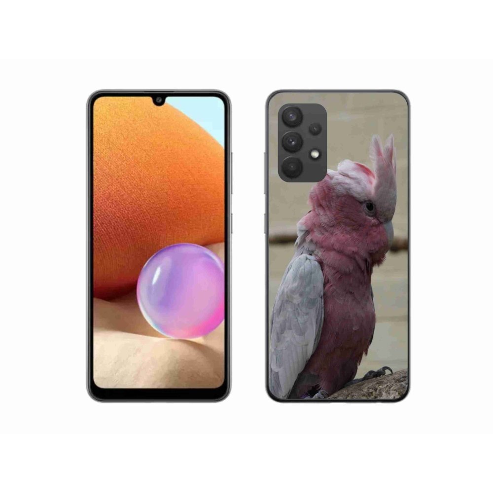 Gélový kryt mmCase na Samsung Galaxy A32 4G - papagáj kakadu ružový