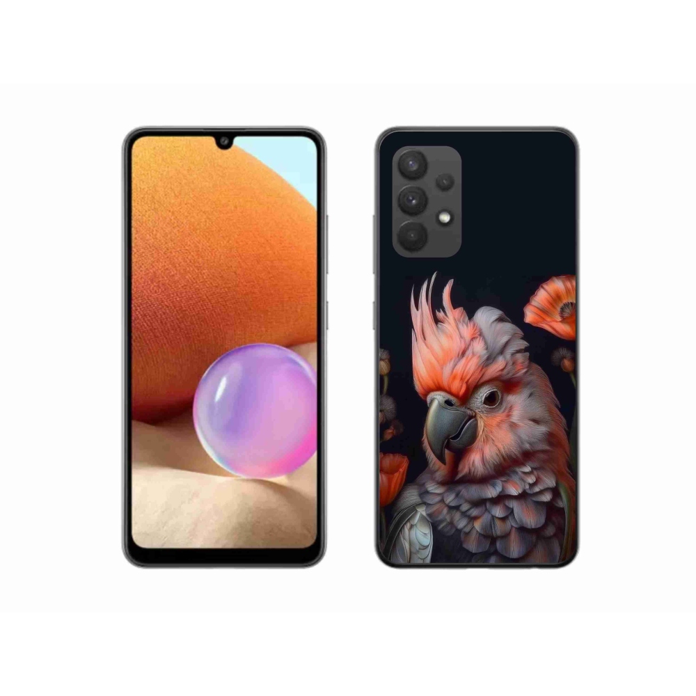 Gélový kryt mmCase na Samsung Galaxy A32 4G - papagáj kakadu vo farbách