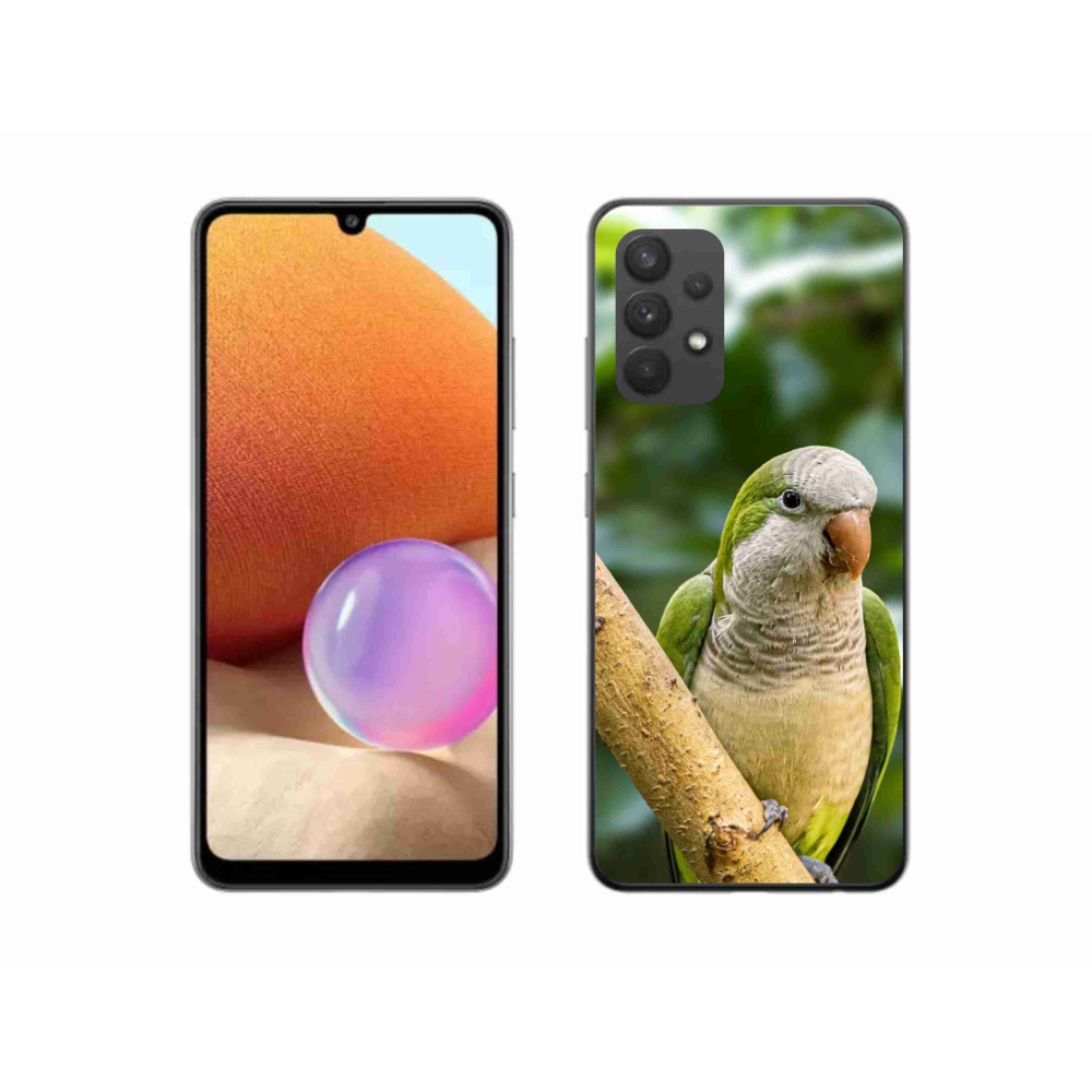 Gélový kryt mmCase na Samsung Galaxy A32 4G - papagáj mníšek