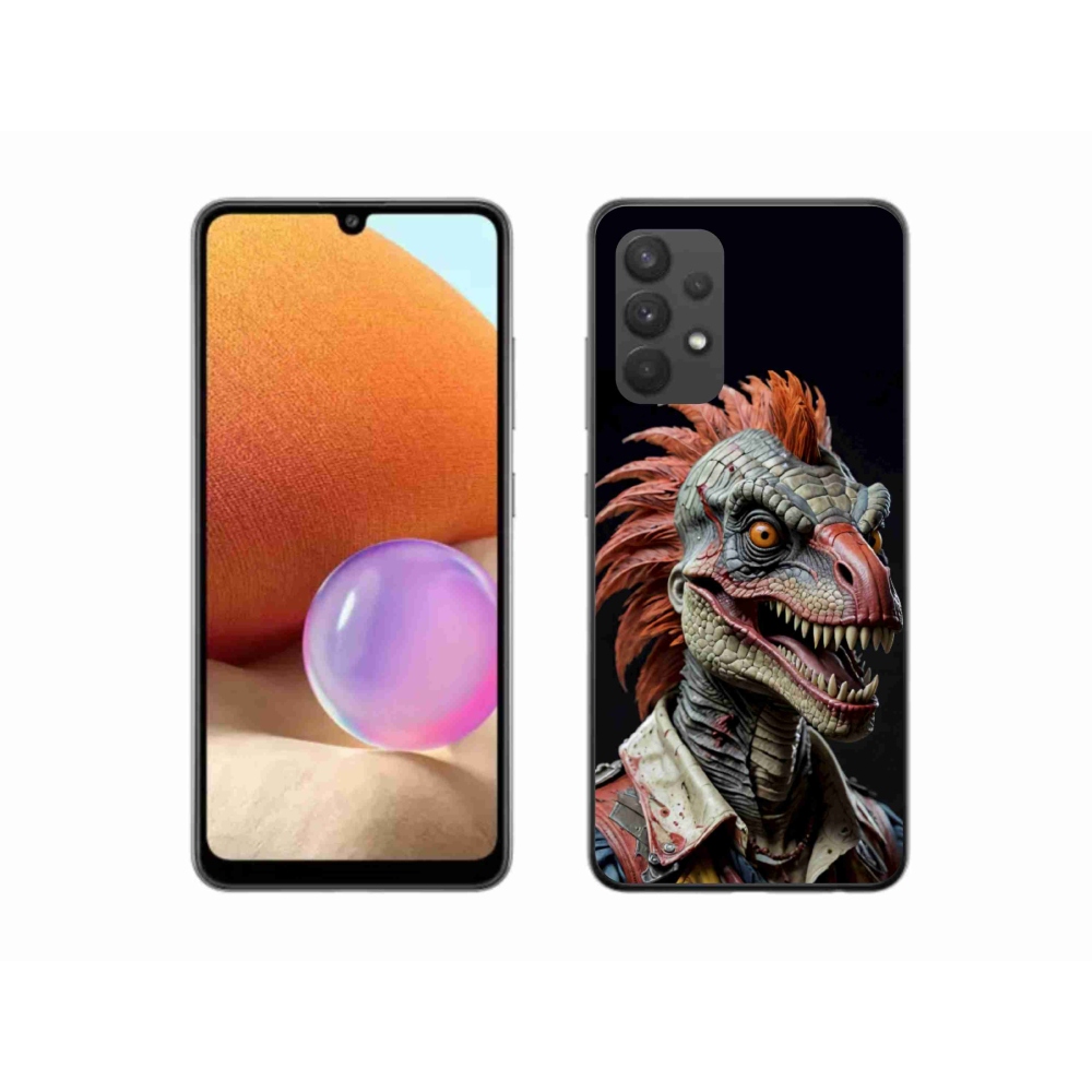 Gélový kryt mmCase na Samsung Galaxy A32 4G - punk dinosaurus