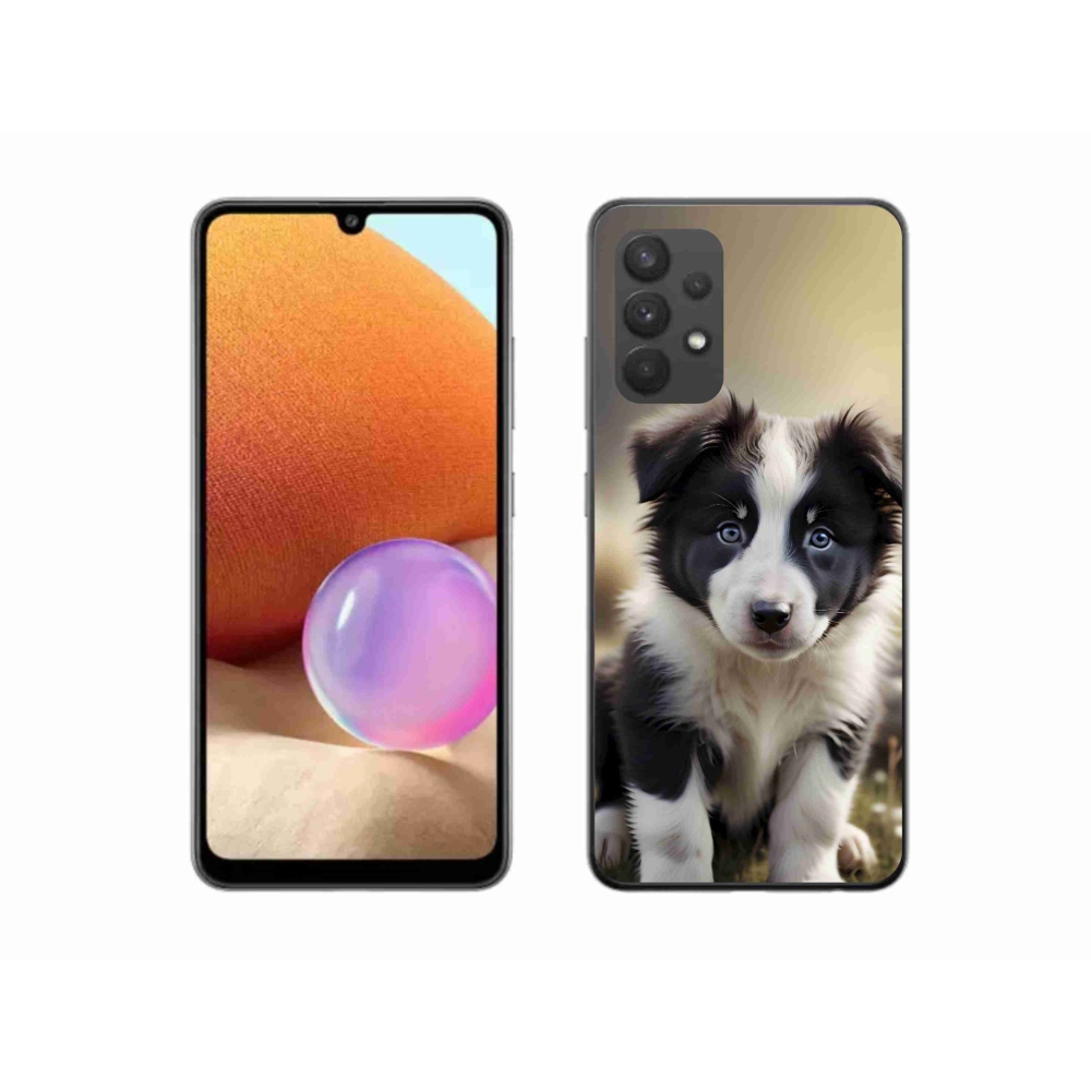 Gélový kryt mmCase na Samsung Galaxy A32 4G - roztomilá border kólia