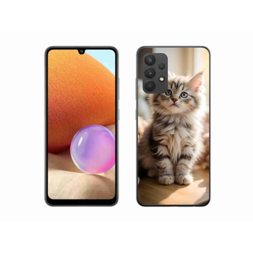 Gélový kryt mmCase na Samsung Galaxy A32 4G - roztomilé mačiatko 10