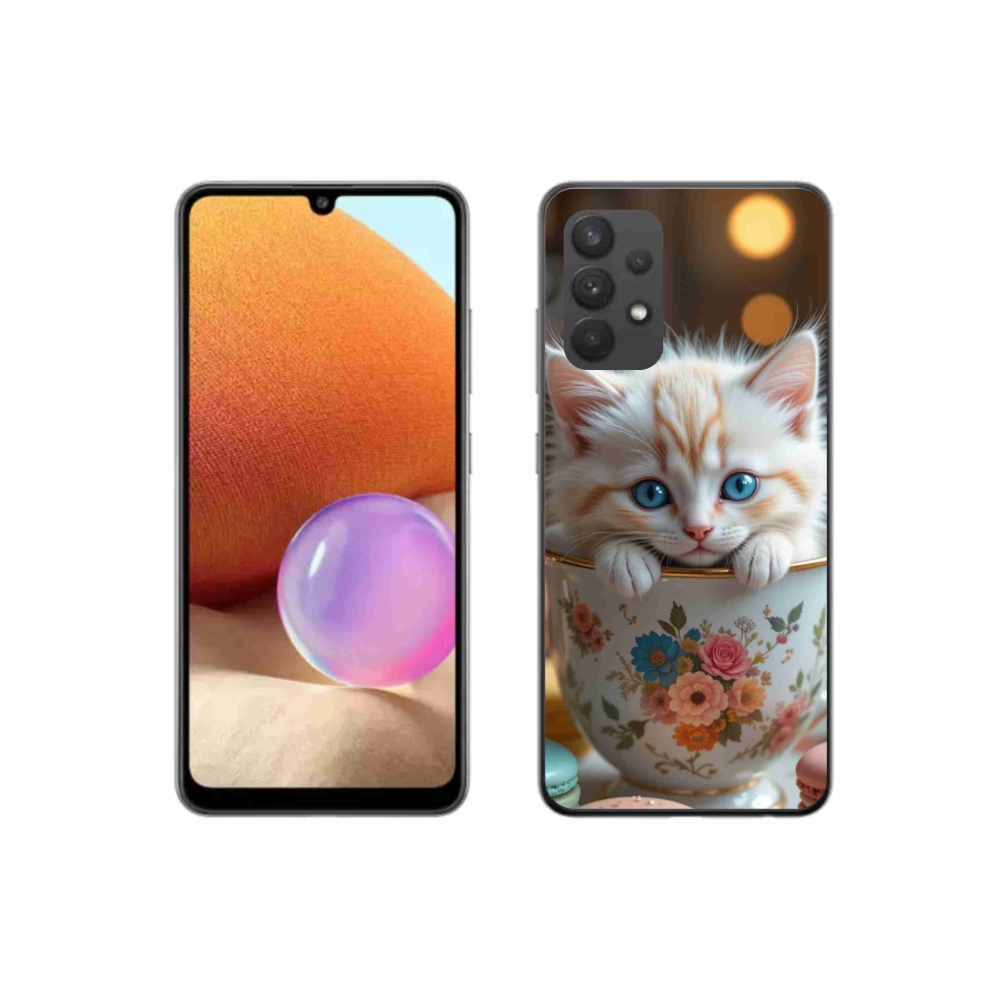 Gélový kryt mmCase na Samsung Galaxy A32 4G - roztomilé mačiatko 6