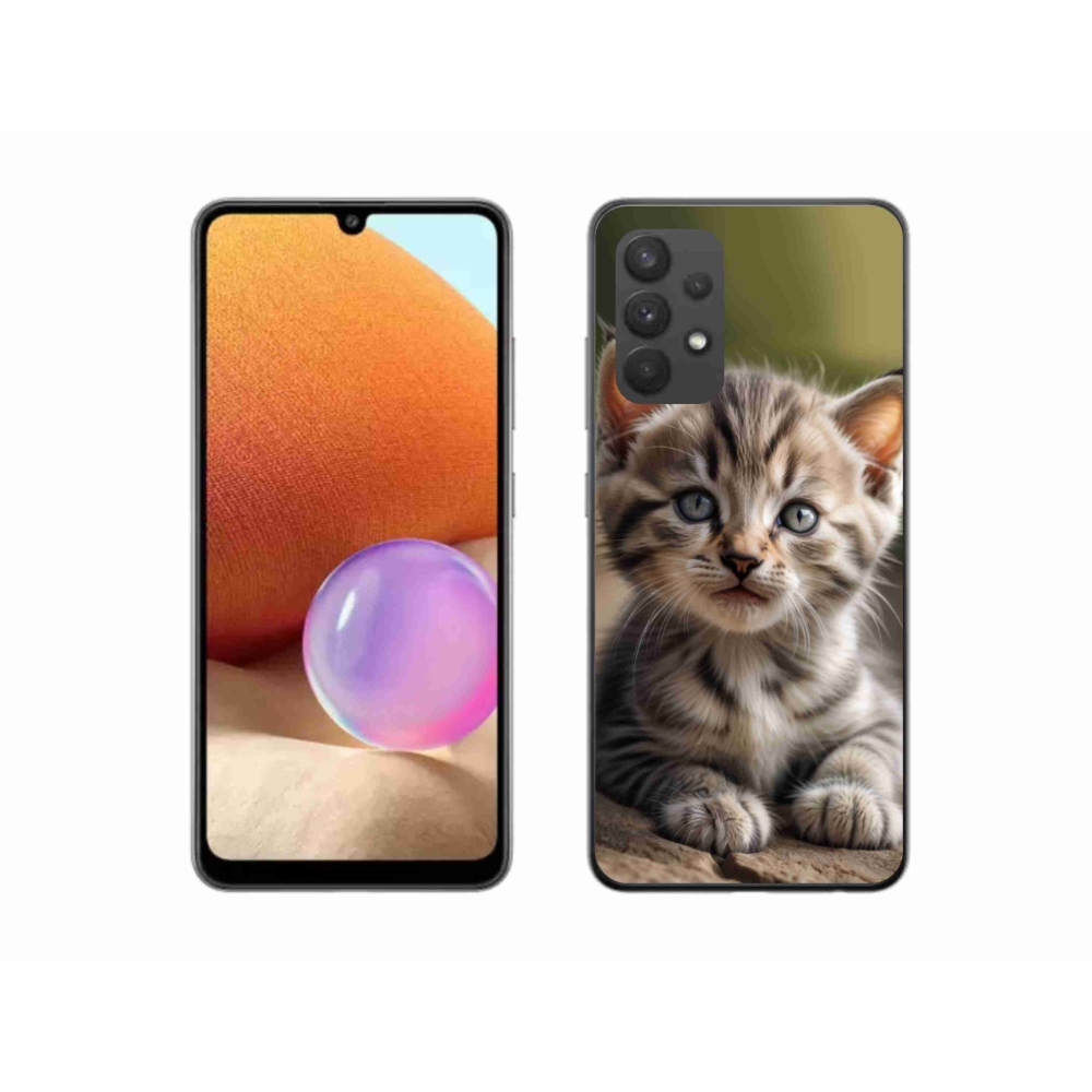 Gélový kryt mmCase na Samsung Galaxy A32 4G - roztomilé mačiatko 9