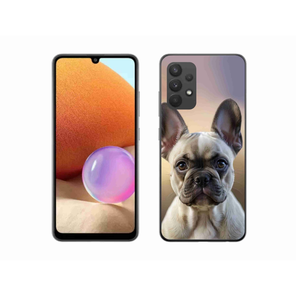 Gélový kryt mmCase na Samsung Galaxy A32 4G - roztomilý francúzsky buldoček
