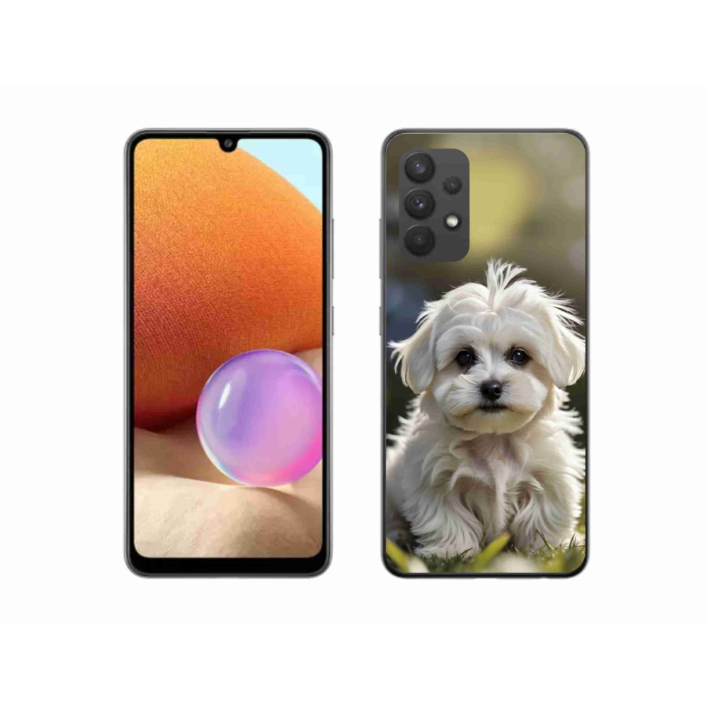 Gélový kryt mmCase na Samsung Galaxy A32 4G - roztomilý maltézsky psík
