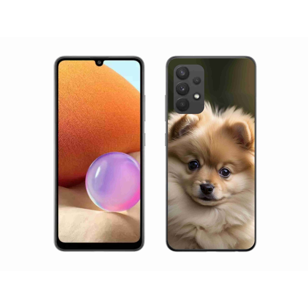 Gélový kryt mmCase na Samsung Galaxy A32 4G - roztomilý pomeranian 2