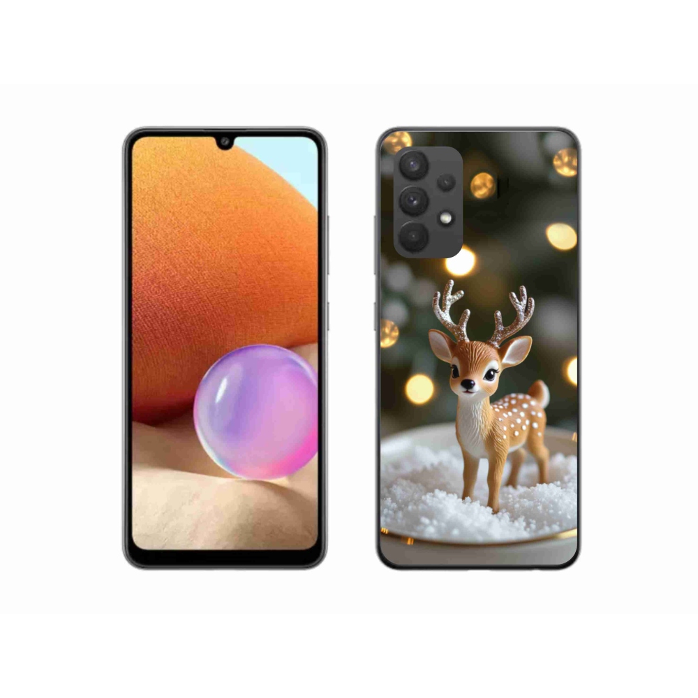 Gélový kryt mmCase na Samsung Galaxy A32 4G - roztomilý vianočný jeleň