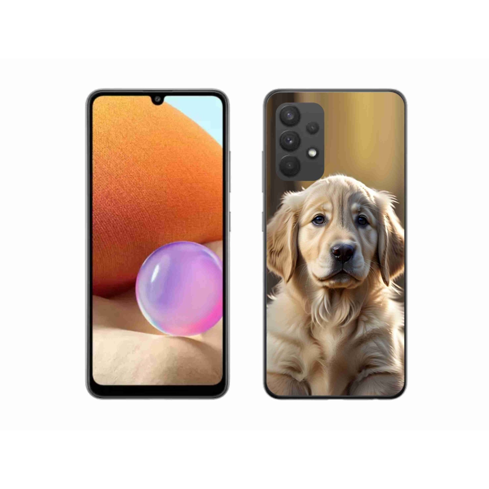 Gélový kryt mmCase na Samsung Galaxy A32 4G - roztomilý zlatý retriever