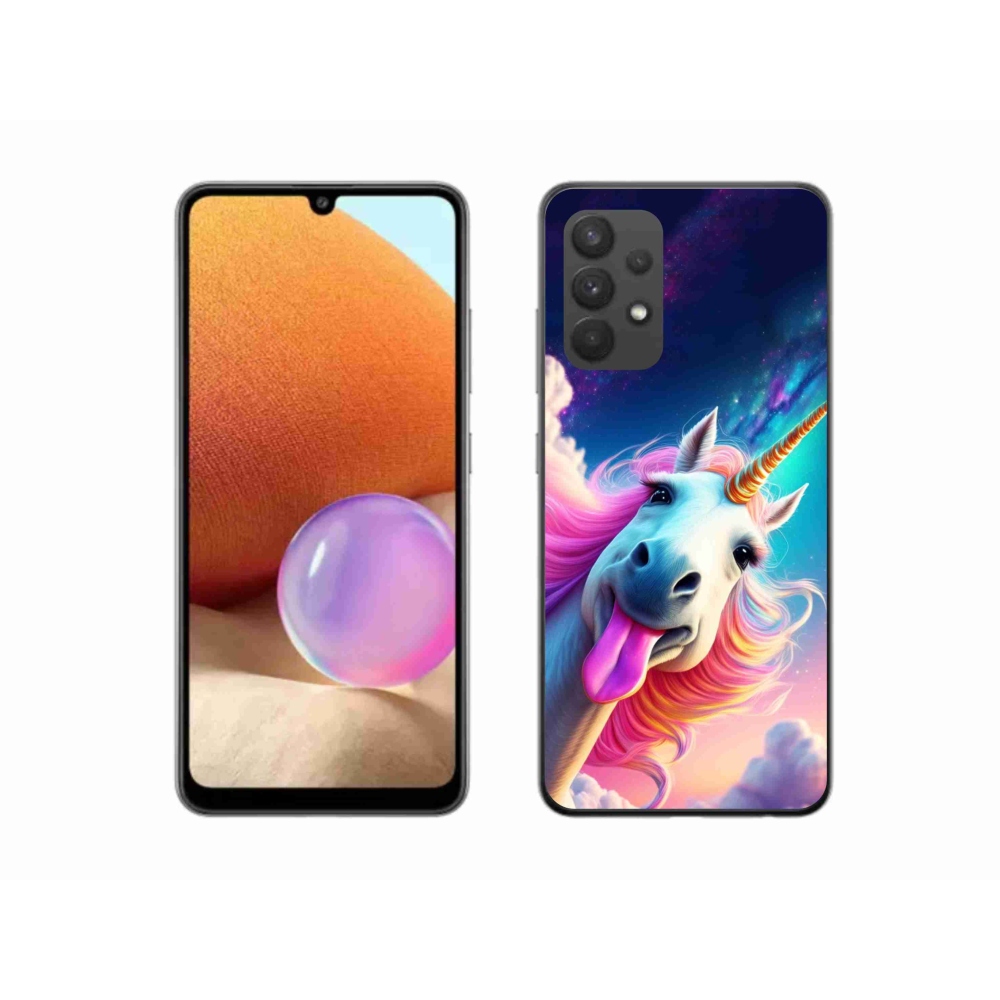 Gélový kryt mmCase na Samsung Galaxy A32 4G - šialený jednorožec