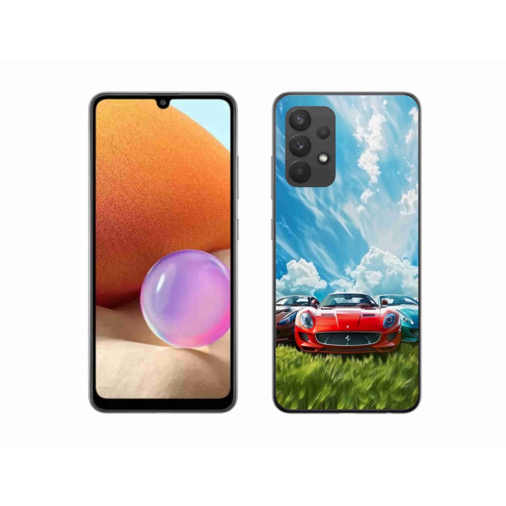 Gélový kryt mmCase na Samsung Galaxy A32 4G - športové vozidlá