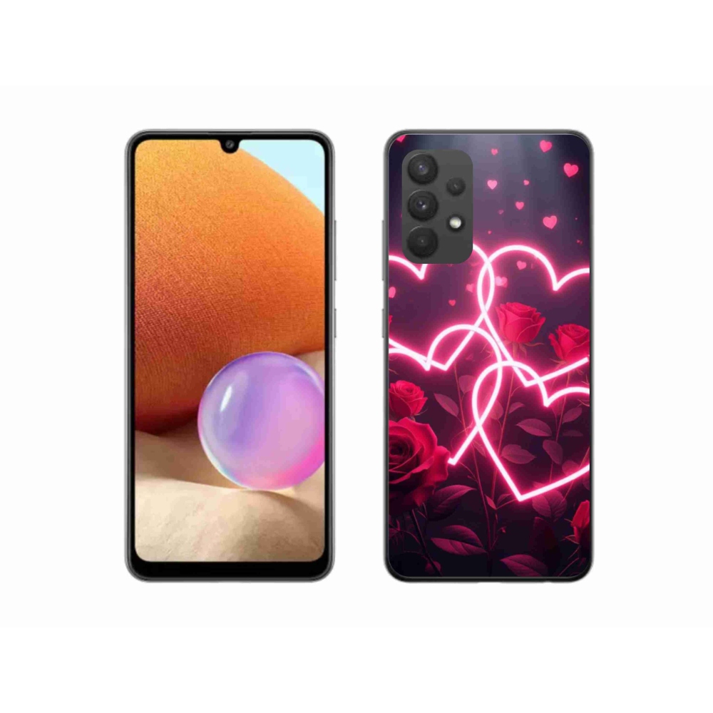 Gélový kryt mmCase na Samsung Galaxy A32 4G - srdce lásky