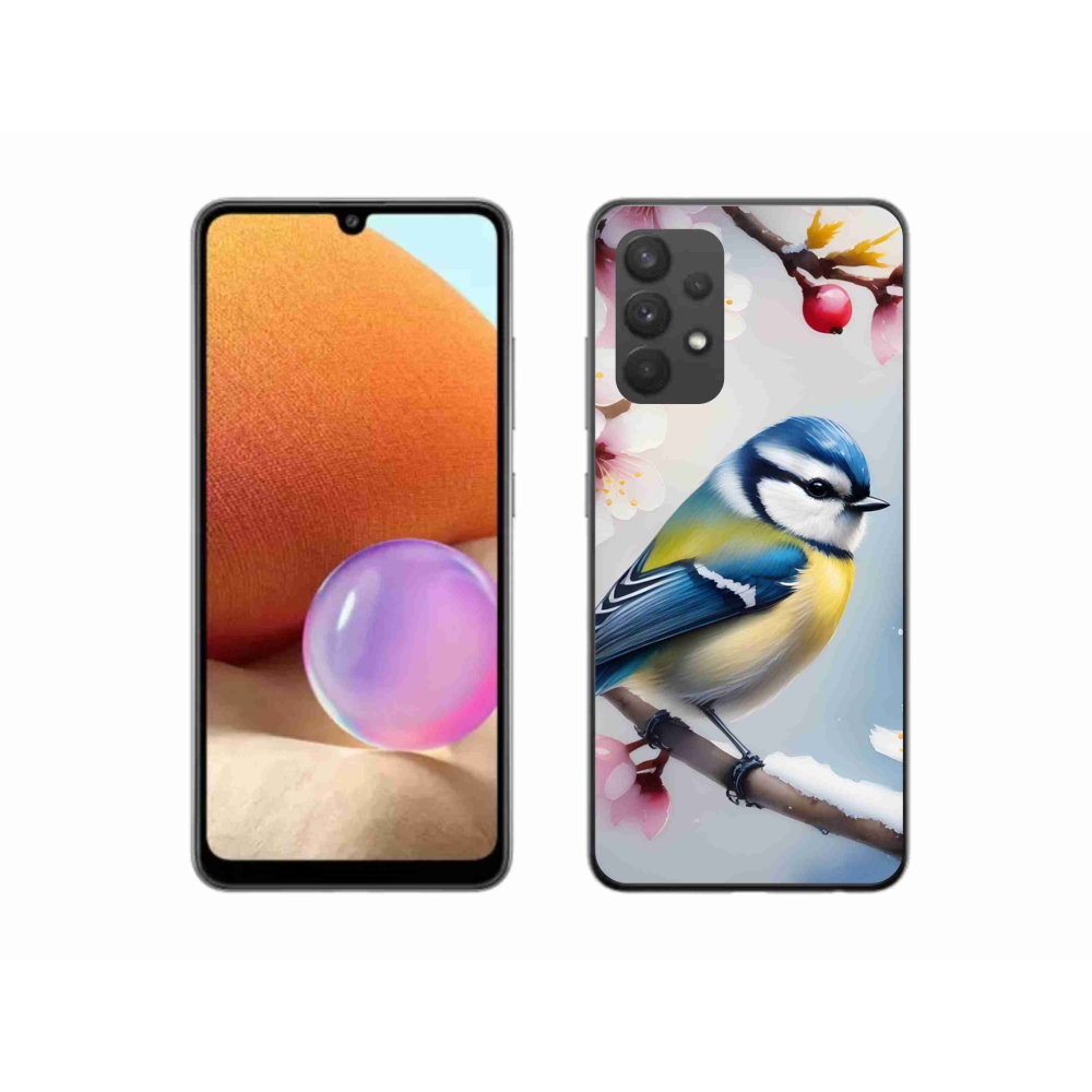 Gélový kryt mmCase na Samsung Galaxy A32 4G - sýkorka