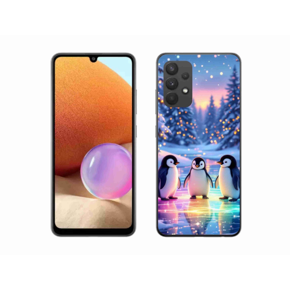 Gélový kryt mmCase na Samsung Galaxy A32 4G - tučniaky