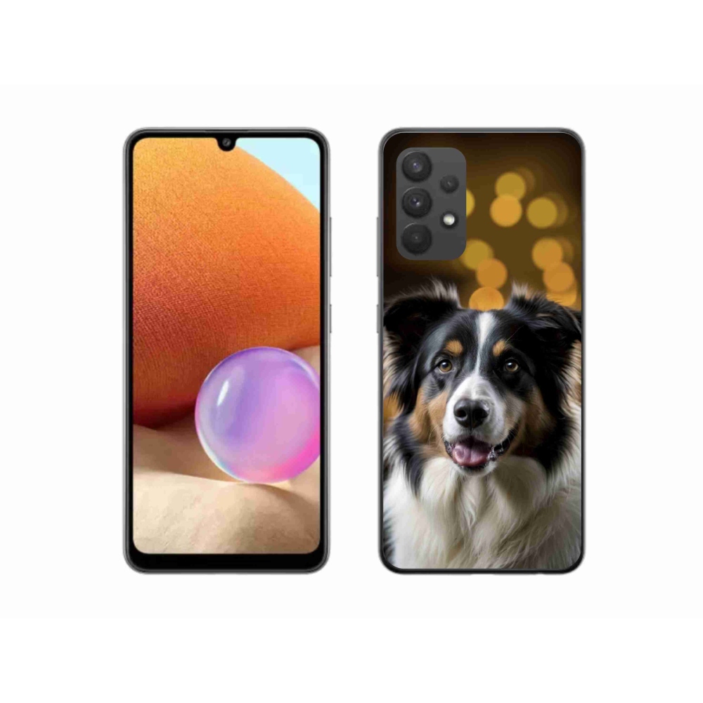 Gélový kryt mmCase na Samsung Galaxy A32 4G - usmievavý austrálsky ovčiak