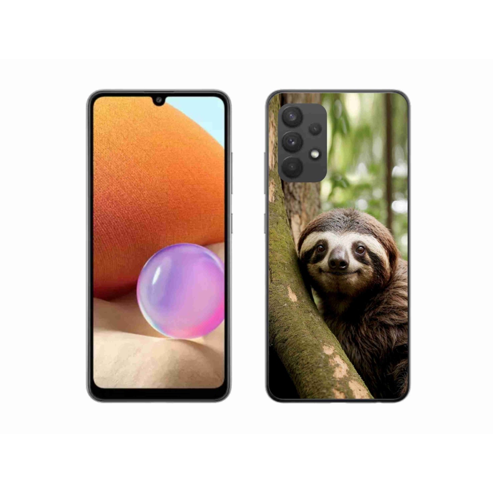 Gélový kryt mmCase na Samsung Galaxy A32 4G - usmievavý leňochod