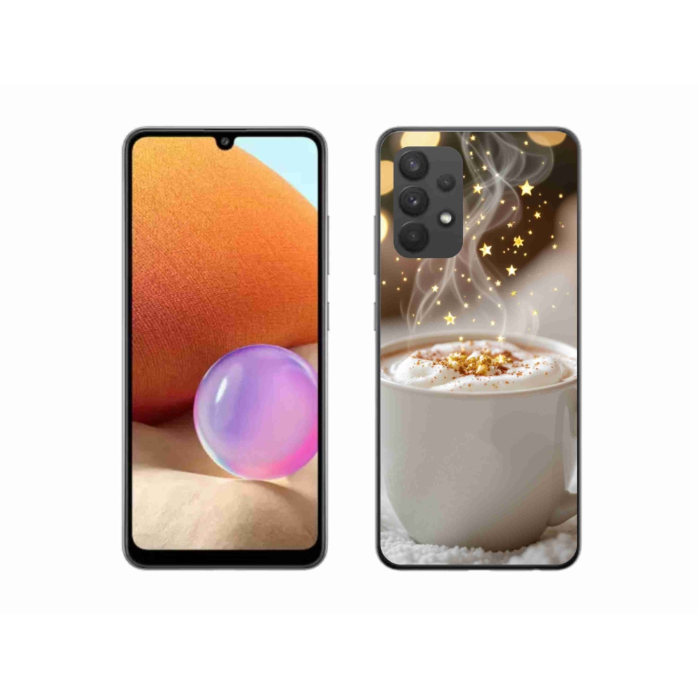 Gélový kryt mmCase na Samsung Galaxy A32 4G - vianočný horúci nápoj