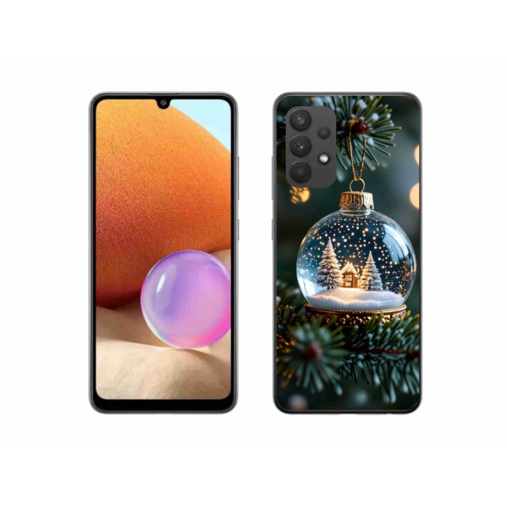 Gélový kryt mmCase na Samsung Galaxy A32 4G - vianočné gule 2